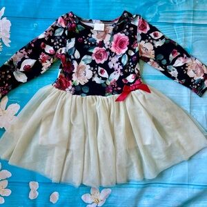 Boutique Floral Tulle Dress 2T